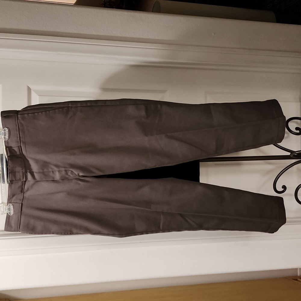 B11_Dickies Gray 874 Orig. Work Pants Flat Front Mens Size 34 x 39